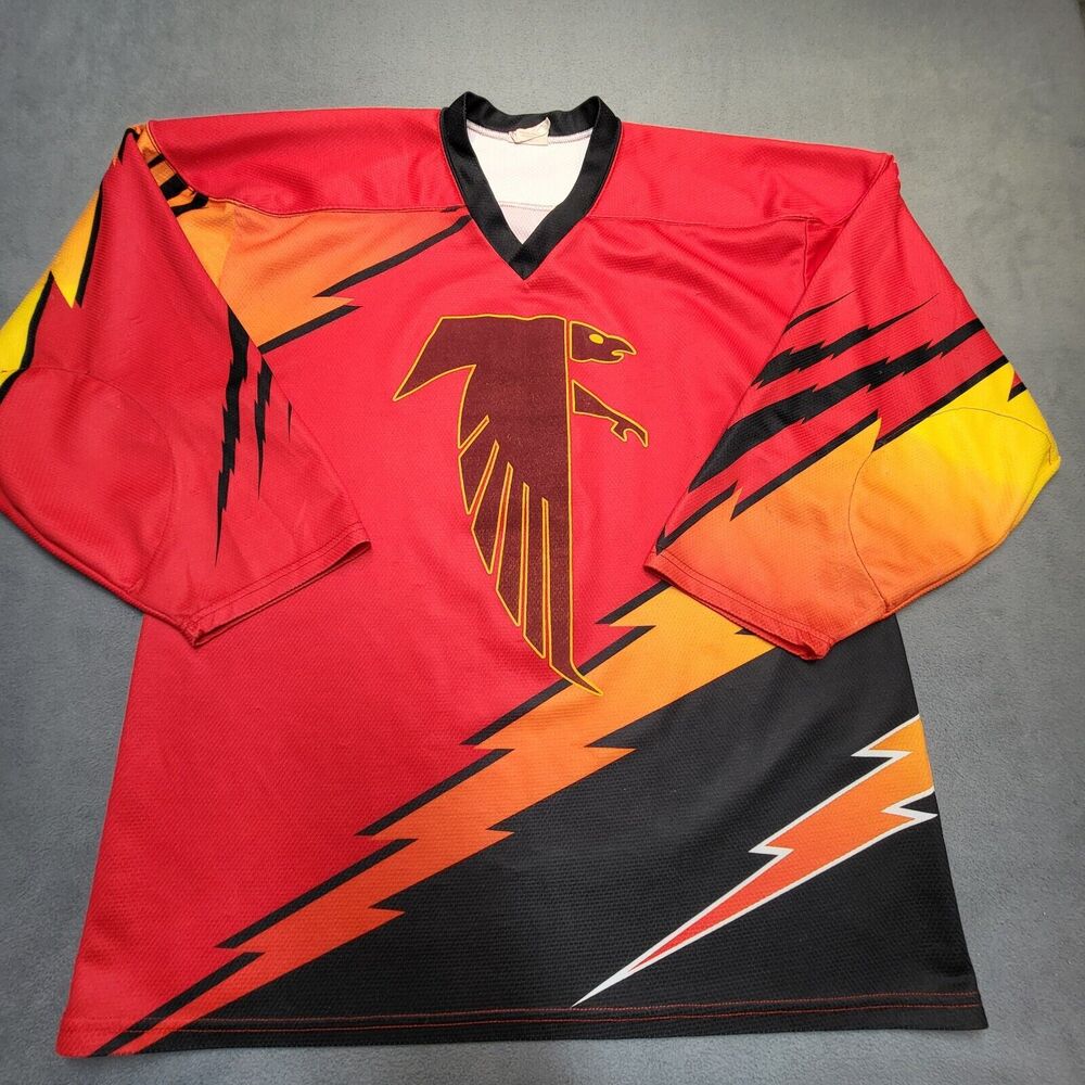 Vintage Pro Joy Jersey Mens L Large Projoy Hockey Lighting Bolt Made In Canada